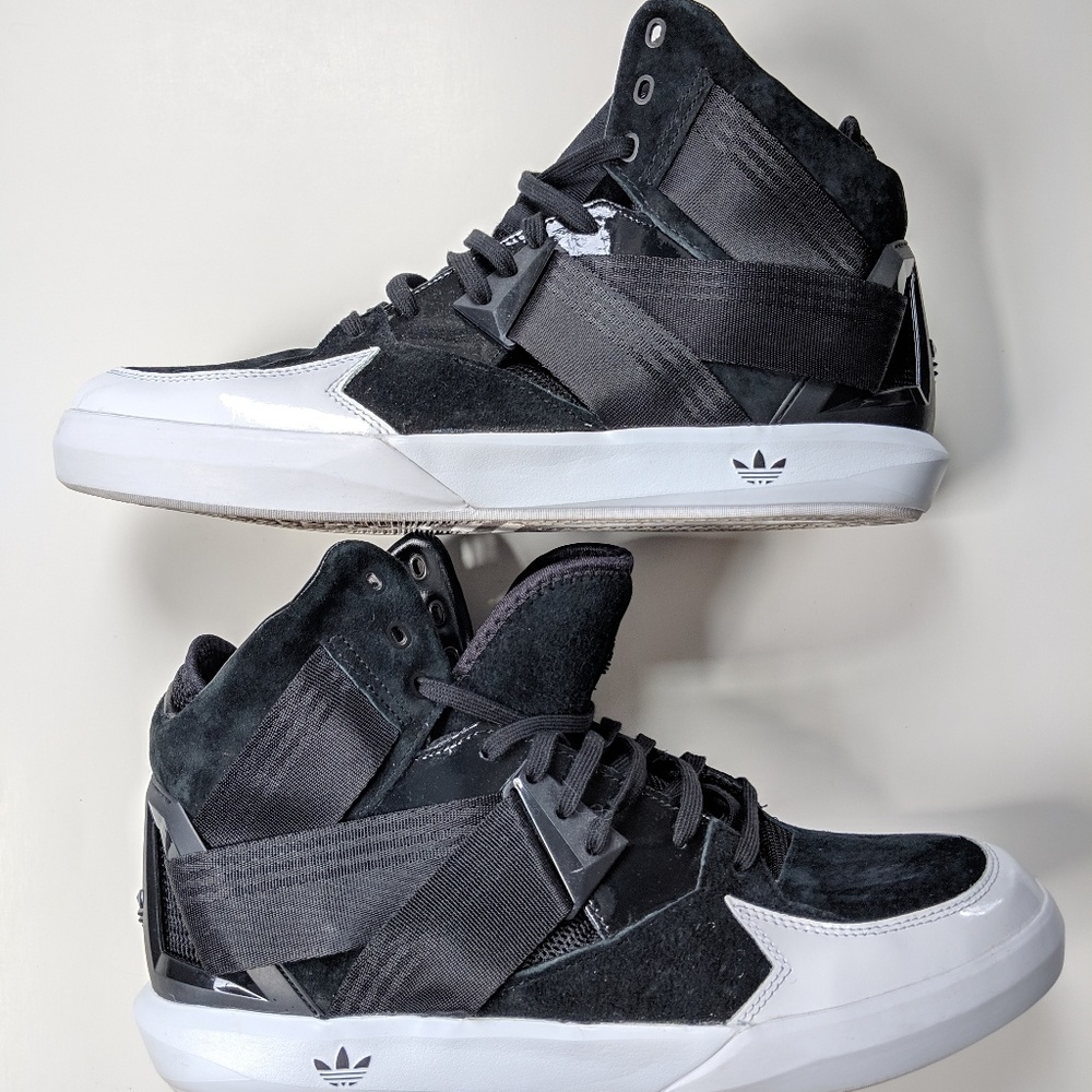 Adidas C-10 HighTop Black/White Sneakers - Sz 11.5